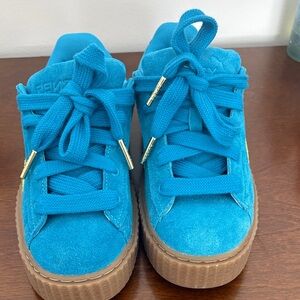 Women's Blue Suede Sneakers